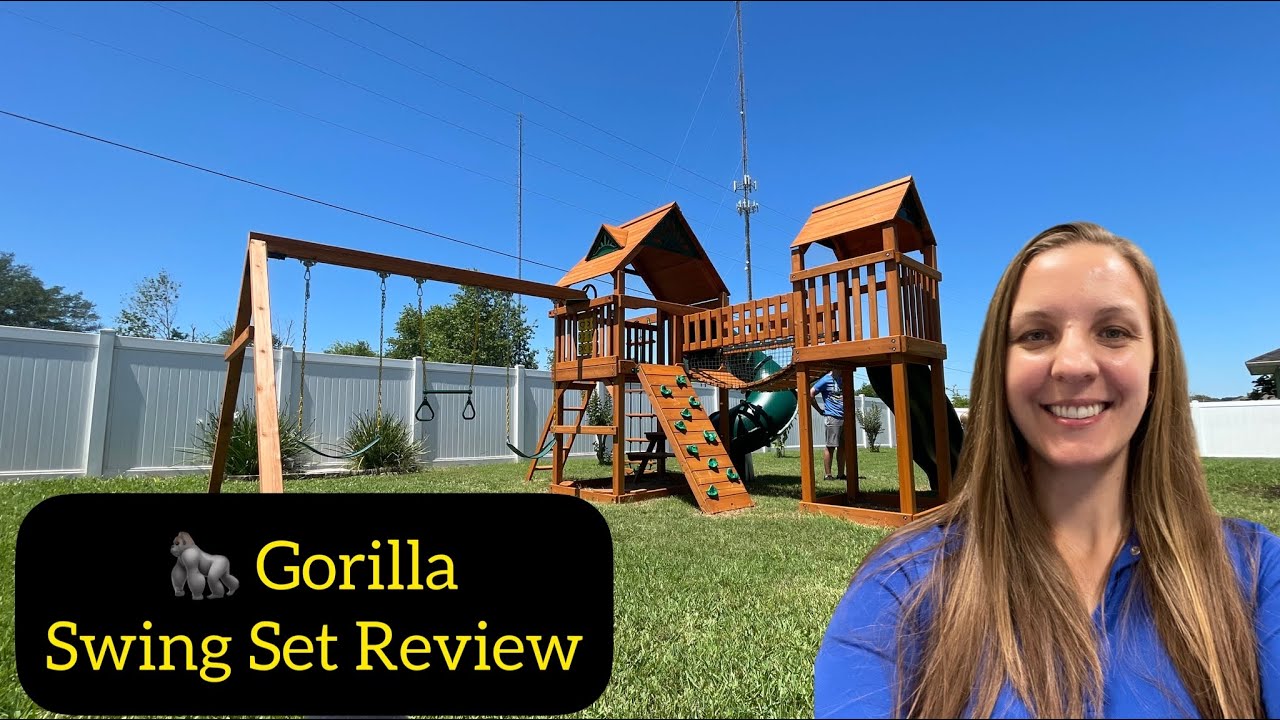 Our New Gorilla Swing Set!!! Wilderness Gym Review!