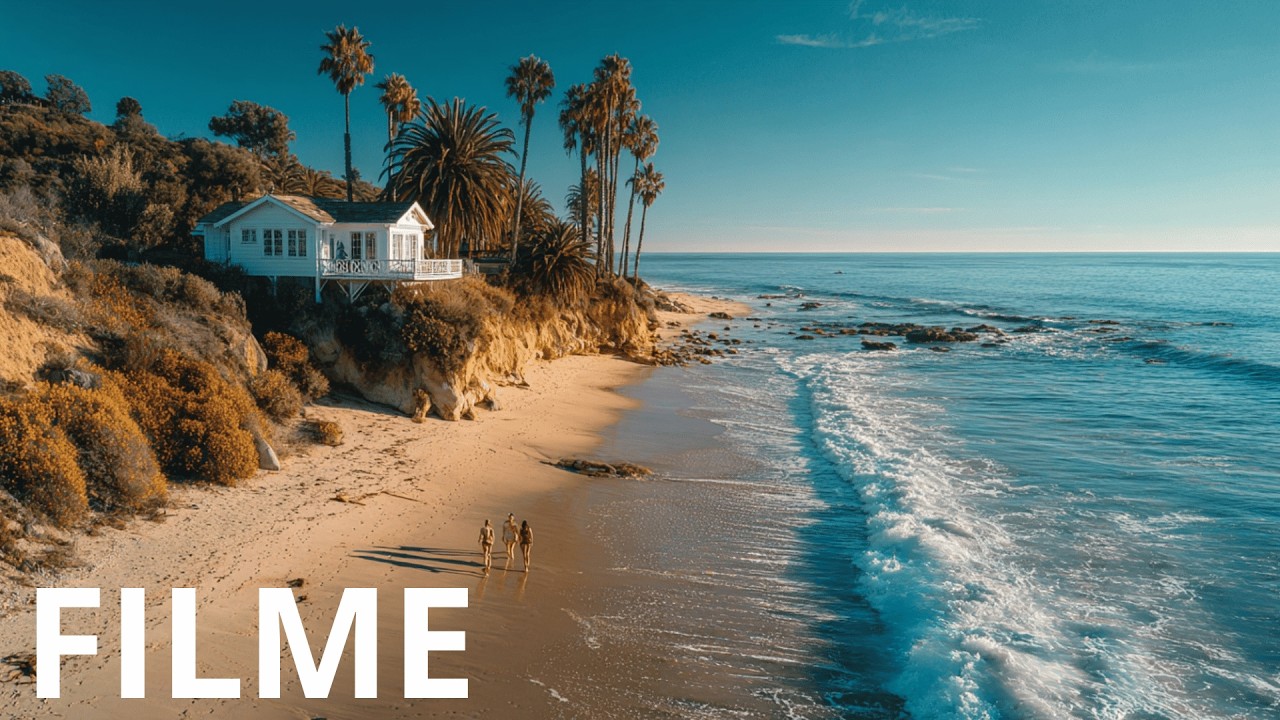 TRÊS RAPAZES E TRÊS MOÇAS partem para um fim de semana animado em uma casa de praia em Malibu