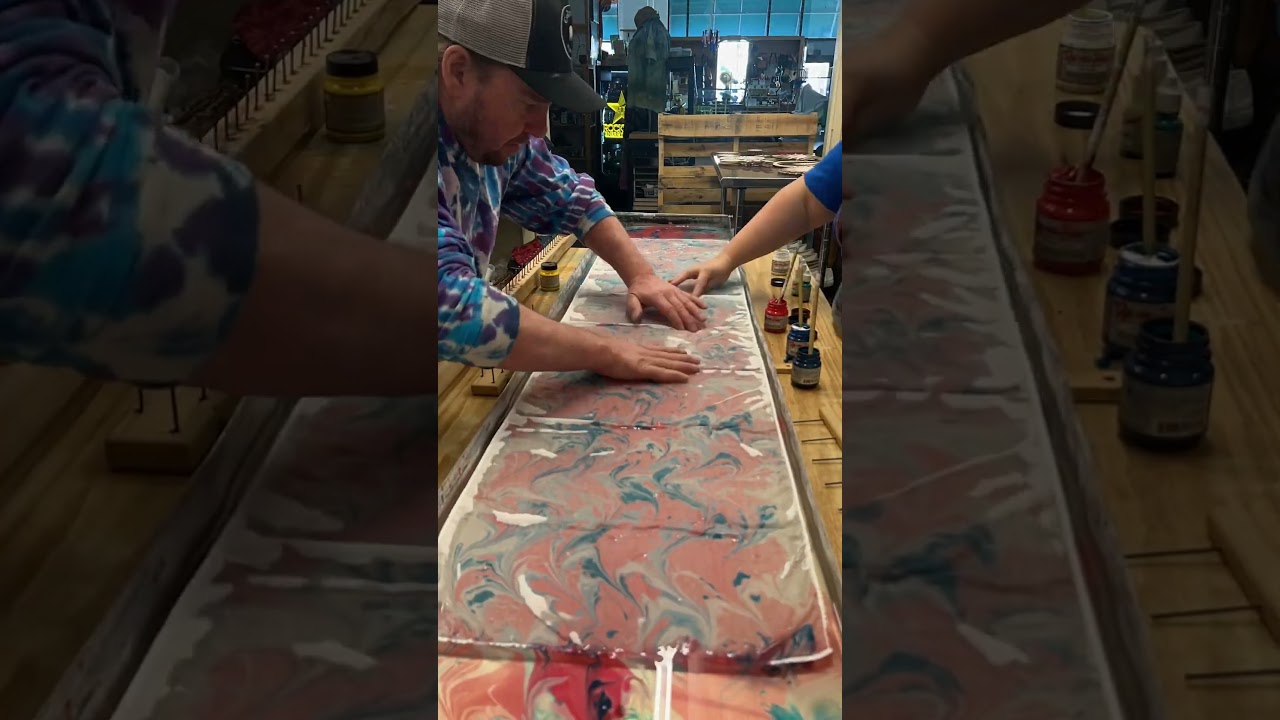 Marbling a Cotton Scarf