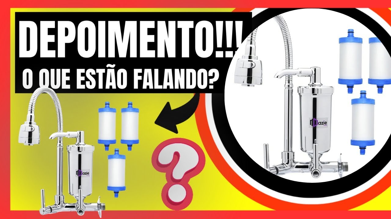 😍🛑 Torneira Dazie Metais Com Filtro Cozinha Para Parede Flexível Móvel Em Abs Cromado Filtro Carbono