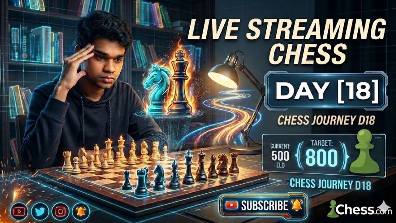 🌙 Day 18: Late Night 10-Min Rapid | Road to 800 ELO!#Chess #RapidChess #RoadTo800 #LateNightStream