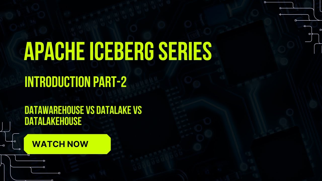 Apache Iceberg  Introduction Part 2 – Data Warehouse vs Data Lake vs Data Lakehouse Explained!