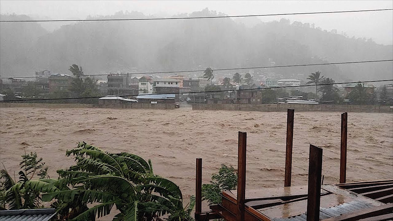 Typhoon OMPONG hits BONTOC Mt Province Flooding Chico River