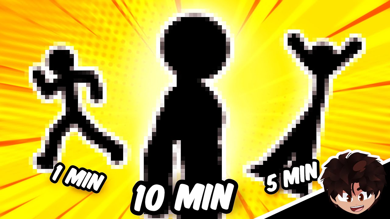 Making Stickfigures Under 1 min, 5 mins and 10 mins || Stick Nodes Challenge