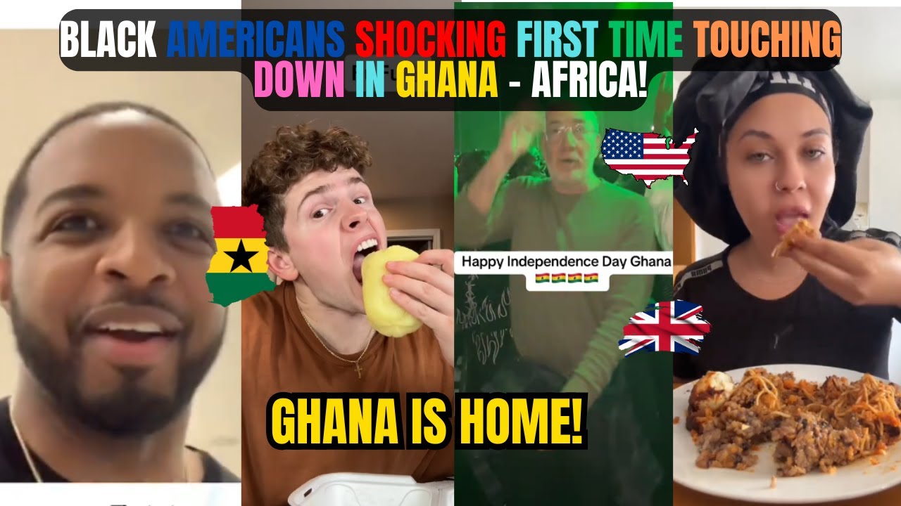 🇬🇭🇺🇸BLACK AMERICANS SHOCKING FIRST TIME TOUCHING DOWN IN GHANA + FOREIGNERS ENJOYING GHANA |KammaDyn