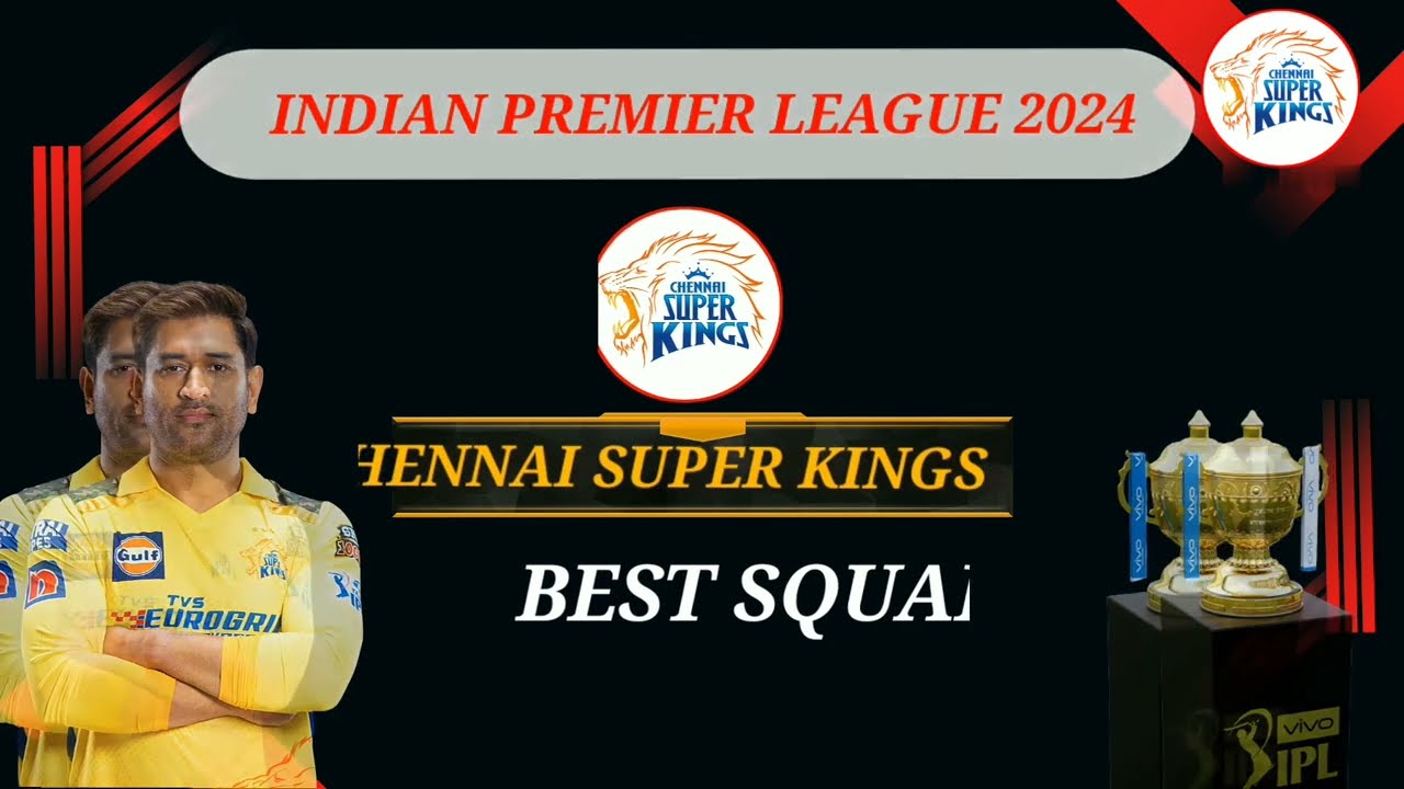 IPL 2024 | Chennai Super Kings Full Squad | CSK Full Squad 2024 | CSK Team New Players List 2024