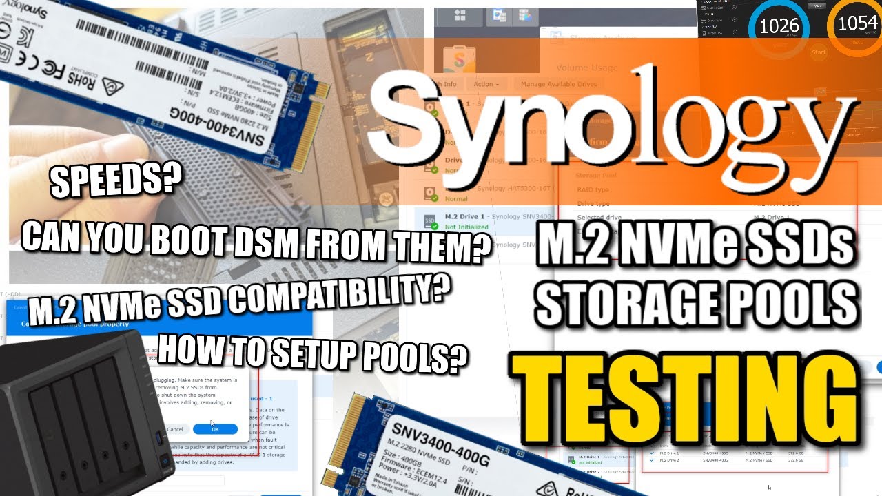 Synology M.2 NVMe Tests - Pools, Speeds, Compatibility & DSM Boot Tests