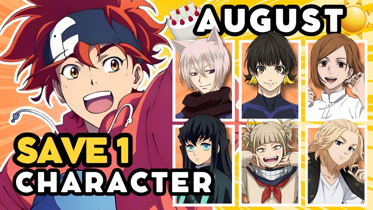 Save 1 ANIME CHARACTER born each DAY in AUGUST 🔥☀️ | ANIME QUIZ