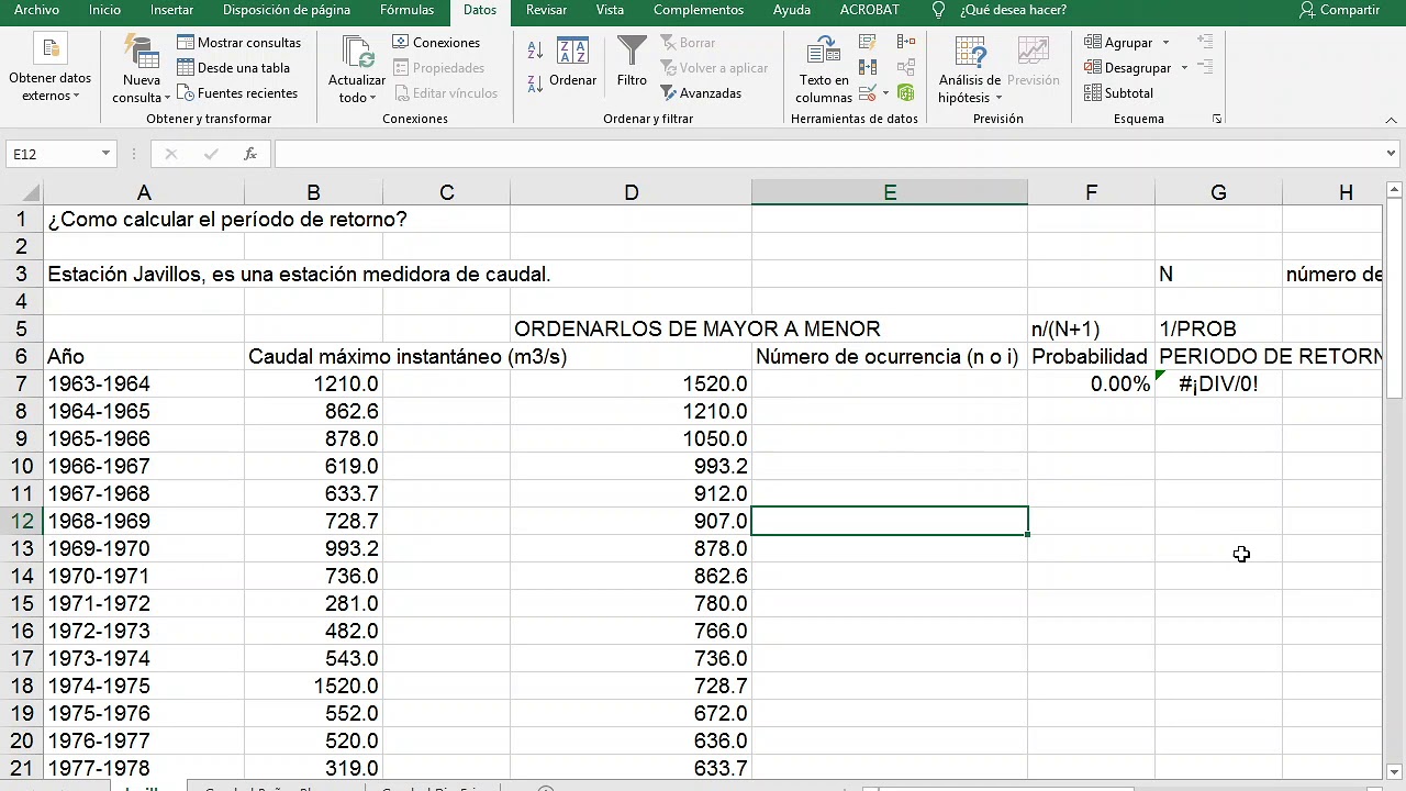 07 Proceso de cálculo del período de retorno