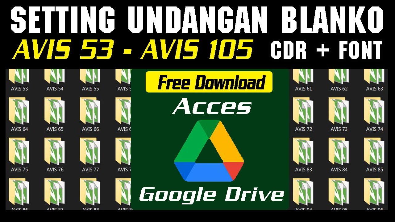Setting Undangan | Undangan blanko Avis 53 - Avis 105 | free download