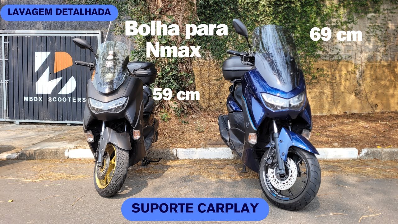 Bolha para a Nmax 2021 a 2024 e lavagem detalhada na Mbox Scooters