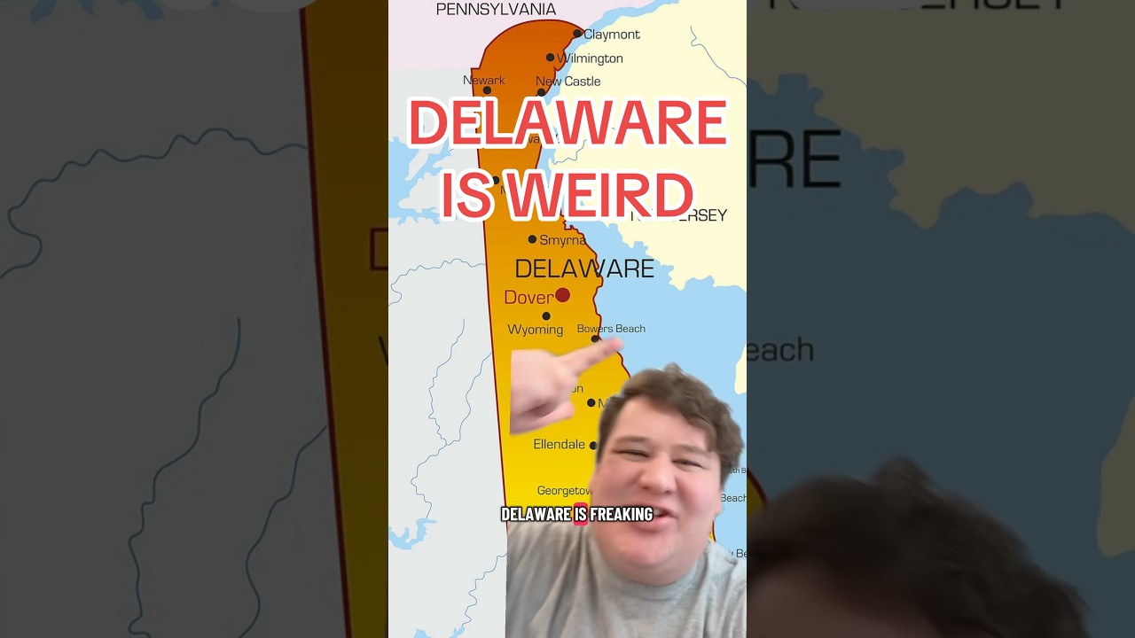 DELAWARE IS WEIRD #history #historical #historyfacts #usa #map #delaware #geography #maps #america