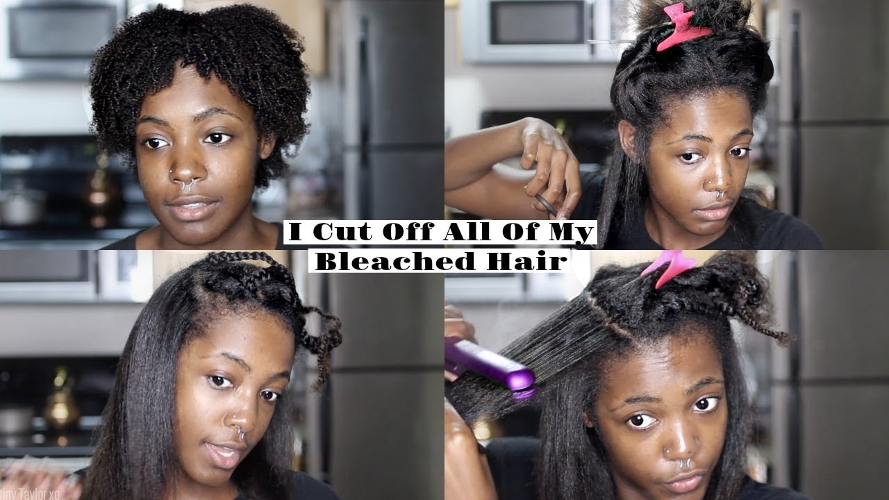 Length Check: Straightening & Trimming My Natural Hair Myself For The First Time! I CUT TOO MUCH!