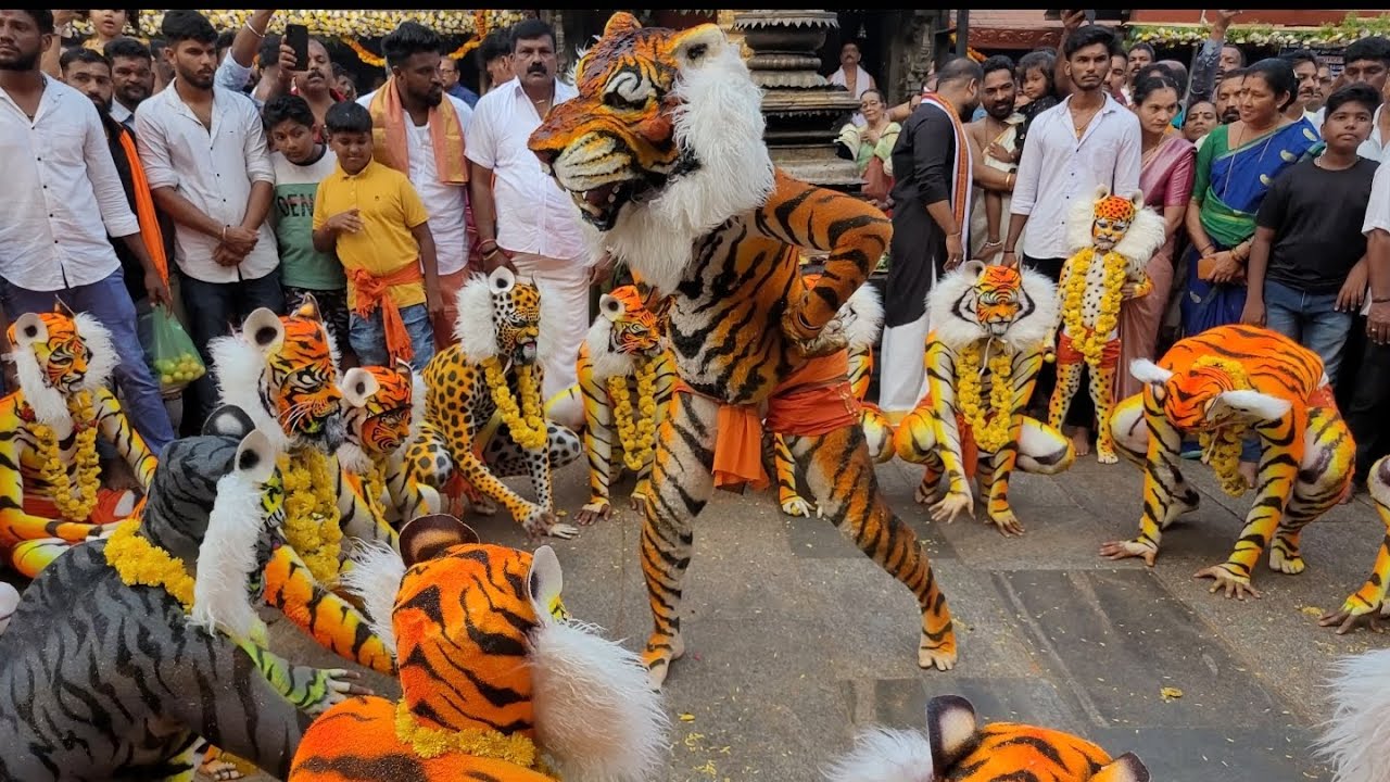 ಮಲ್ಪೆ ಕೊಳ ಫ್ರೆಂಡ್ಸ್  ಆಶ್ರಯದಲ್ಲಿ ಕೊಲ್ಲೂರು ಶ್ರೀ ಮೂಕಾಂಬಿಕೆಯ ಸನ್ನಿಧಾನದಲ್ಲಿ ಹುಲಿವೇಷ ಕುಣಿತ ಸೇವೆ