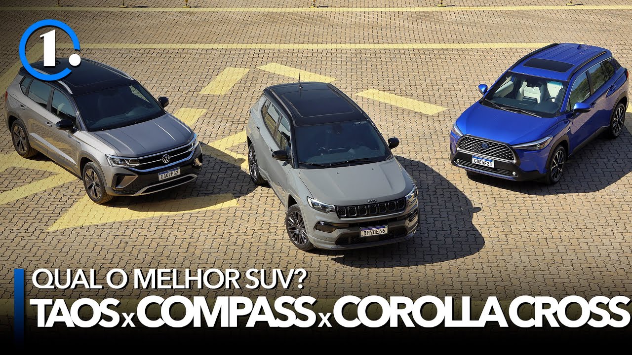 COMPARATIVO JEEP COMPASS x VW TAOS x TOYOTA COROLLA CROSS: QUAL É O MELHOR SUV? - MOTOR1.COM