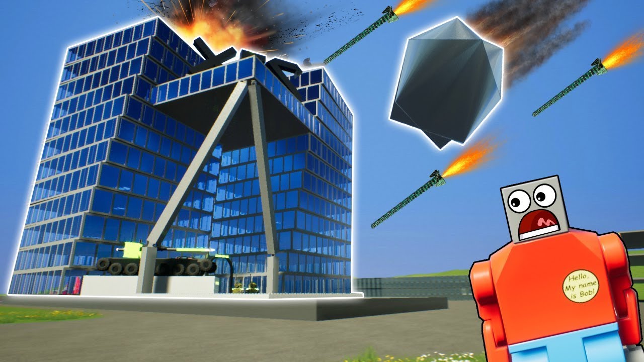 LEGO NUCLEAR RAIN DESTROYS BUILDINGS! - Brick Rigs Gameplay Challenge - Lego Survival Destruction