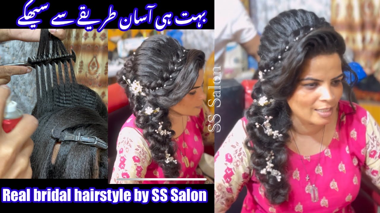 Latest bridal hairstyle //Advance Bridal Hairstyle Step By Step// SS Salon