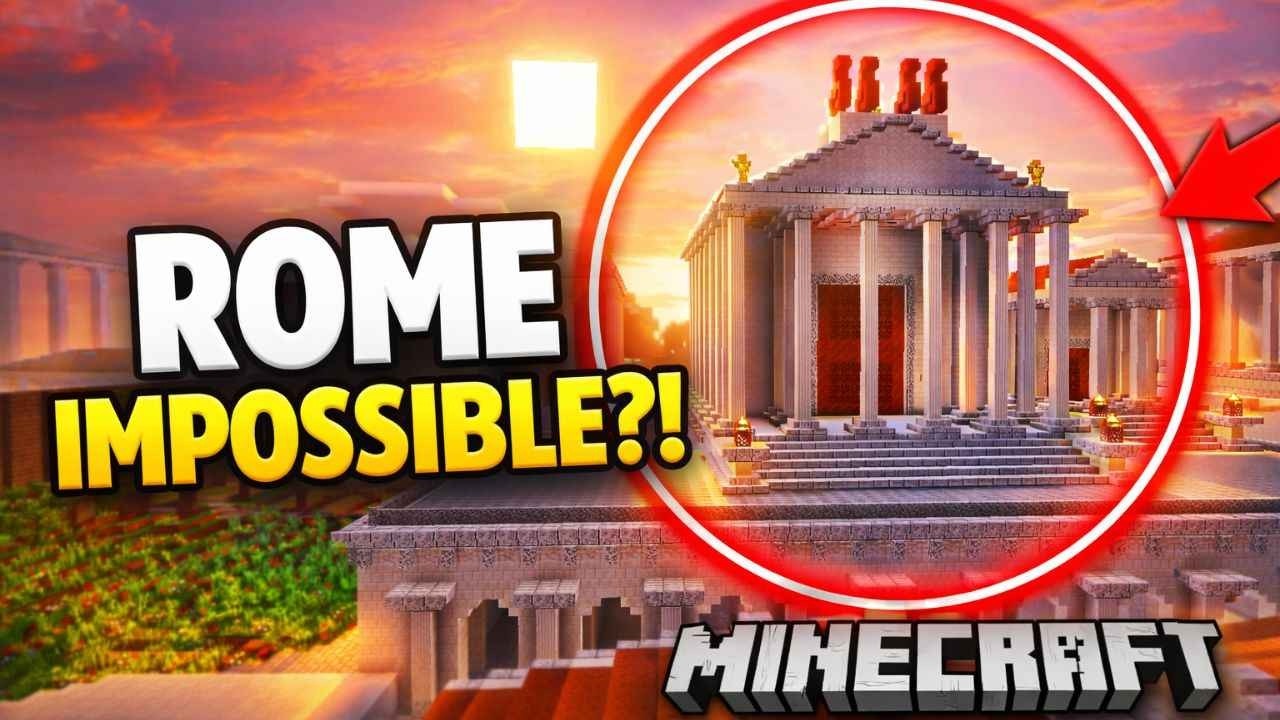 J’ai reconstruit le Capitole sur Minecraft (visite complète) 🏛️ #minecraft #romeantique
