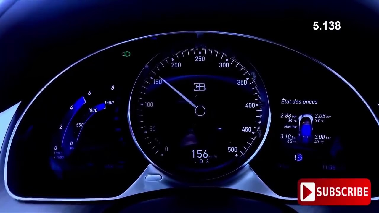 Bugatti Chiron 2017 Top Speed 0-500