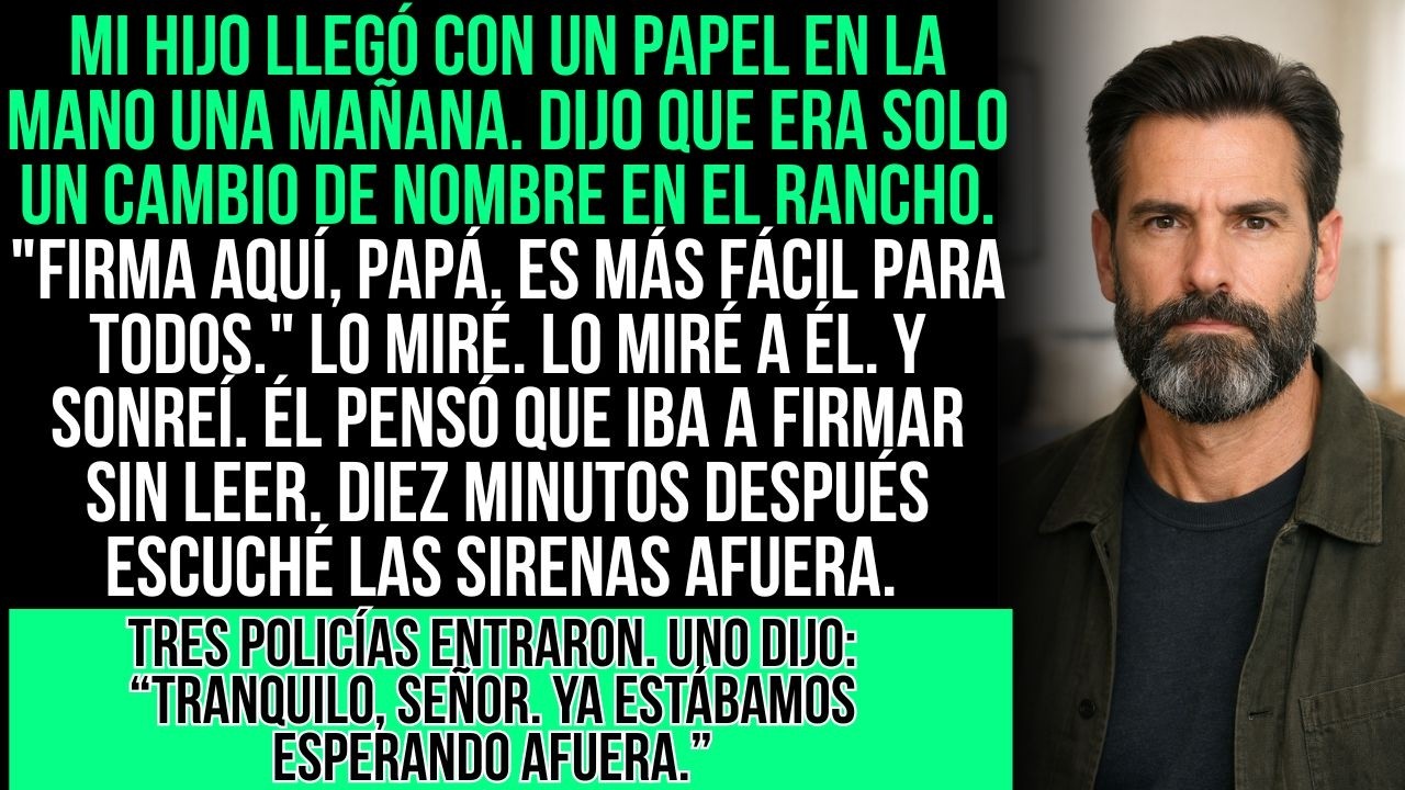 Mi Hijo Intentó Robarme El Rancho: 'Firma Aquí, Viejo', Pero Yo Ya Había Llamado A La Policía...