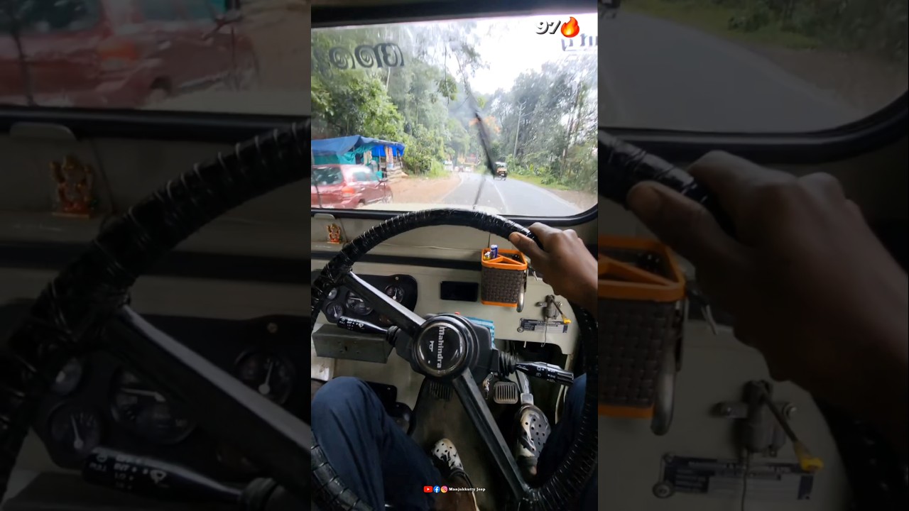 1997 Di jeep driving #mahindra #jeep #drifting #idukki #kerala #youtube #shorts