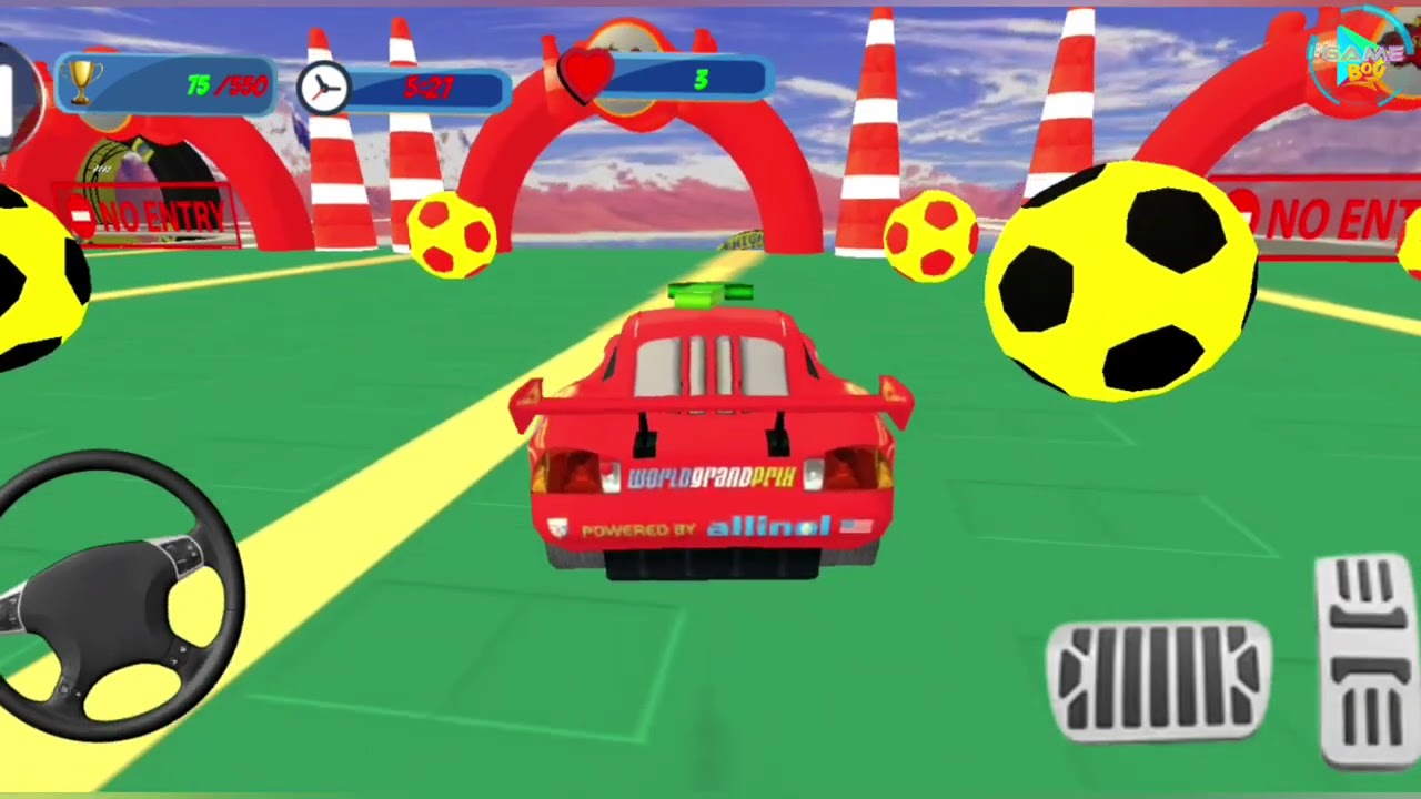 new mega ramp Lightning McQueen stunts #games #androidgames 5rt23