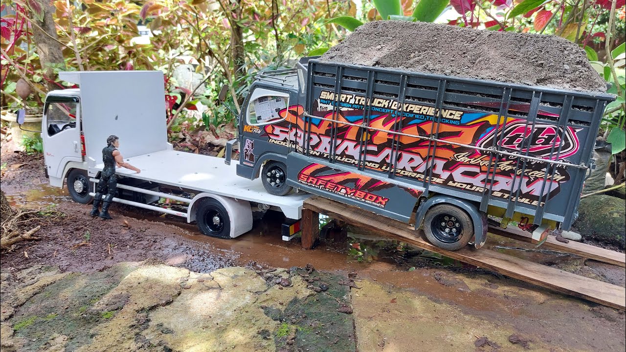 Lagi Muatan FULL Pasir Malah Minta Di TOWiNG | miniatur truk isuzu giga nmr71 standar mbois