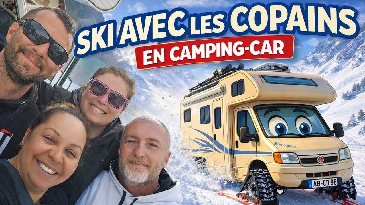 On part à l’aventure à la montagne pour une semaine de ski entre copains en camping-car ! 🚐⛷️