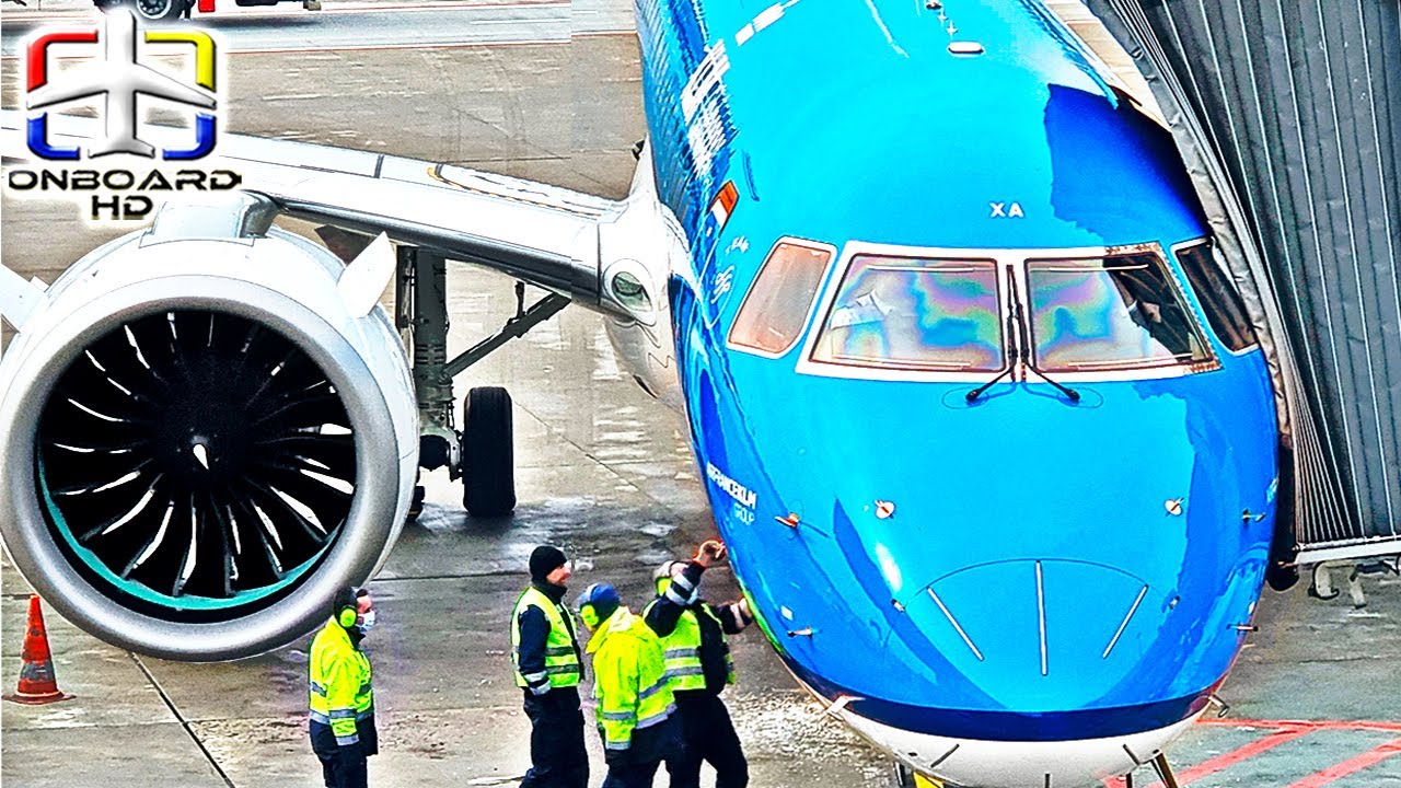 TRIP REPORT | Turbulent Flight to Amsterdam! ツ | KLM Embraer E2 | Warsaw to Amsterdam