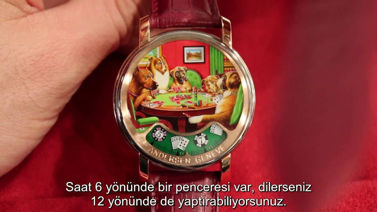 Andersen Geneve Montre A Tact - Poker Oynayan K&ouml;pekler
