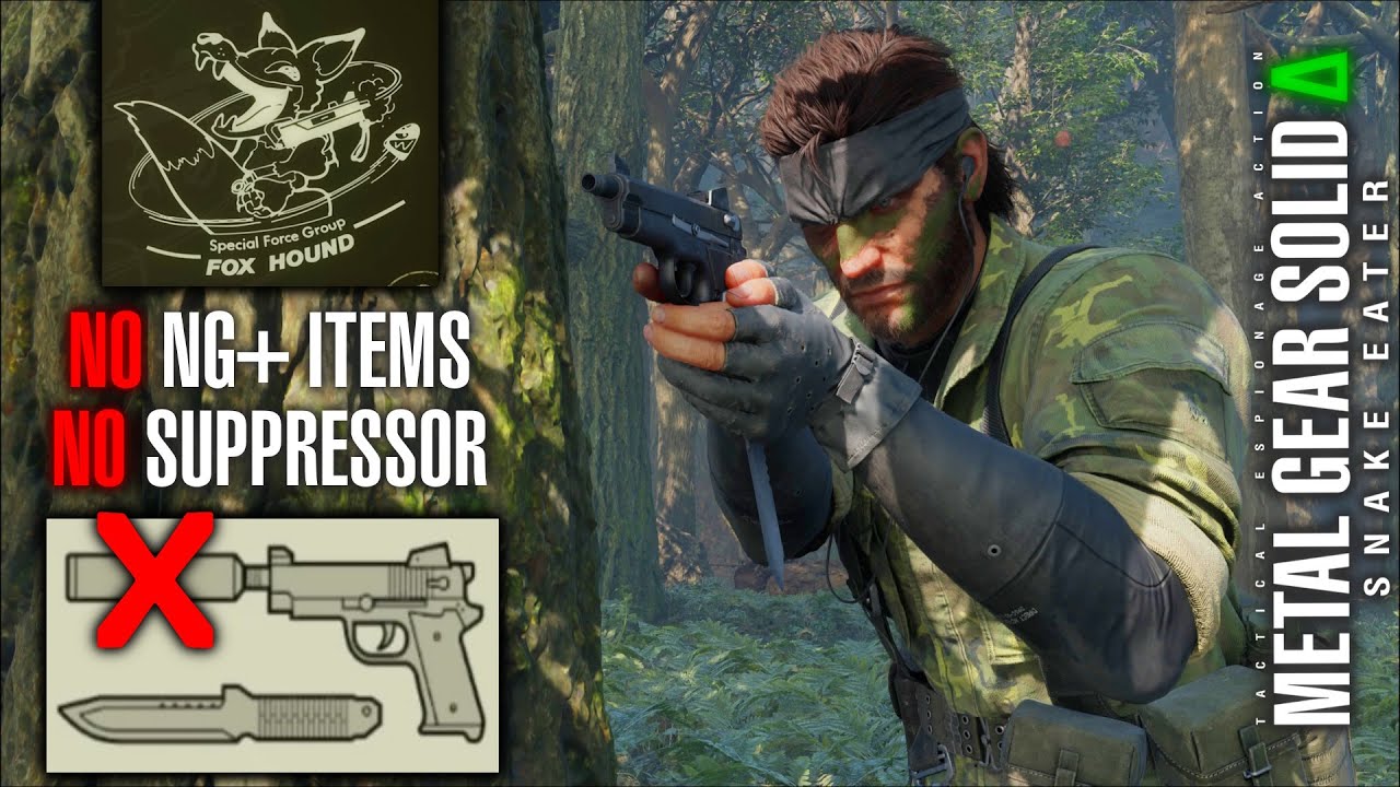 MGSΔ Snake Eater - No Suppressor Foxhound Rank Challenge Run