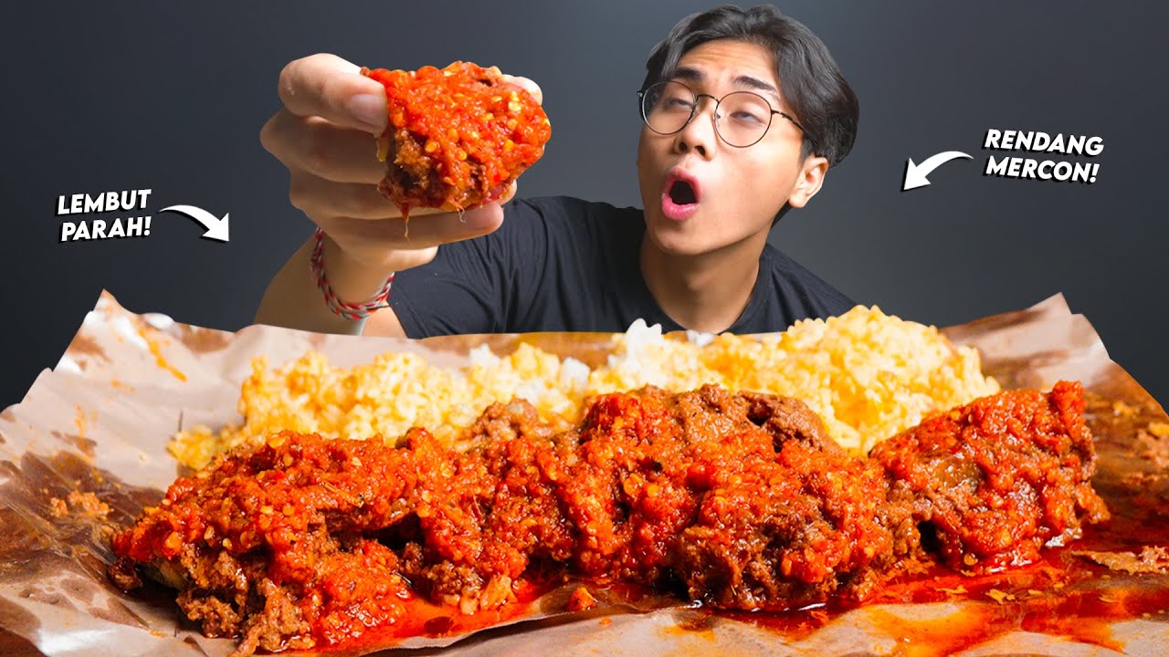 NIKMAT PARAH!! MUKBANG RENDANG MERCON CABE 100 PORSI JUMBO!!🥵