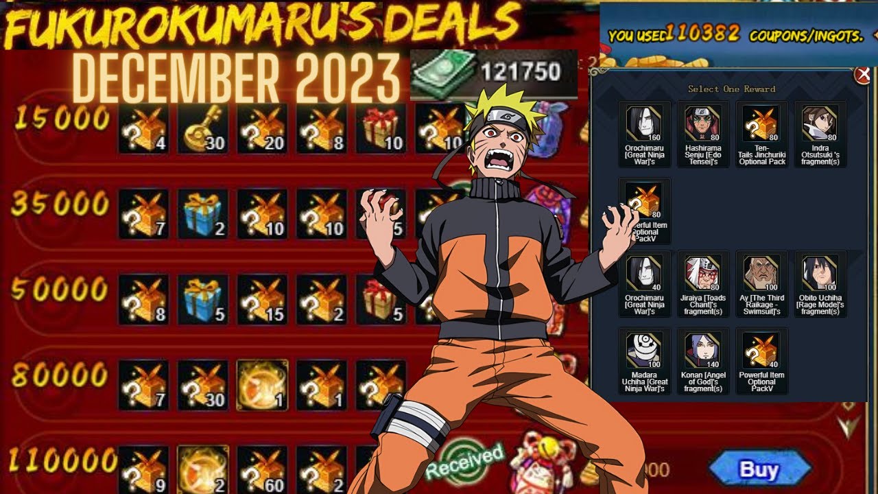 Naruto Online - 110,000 Fuku Deals December 2023