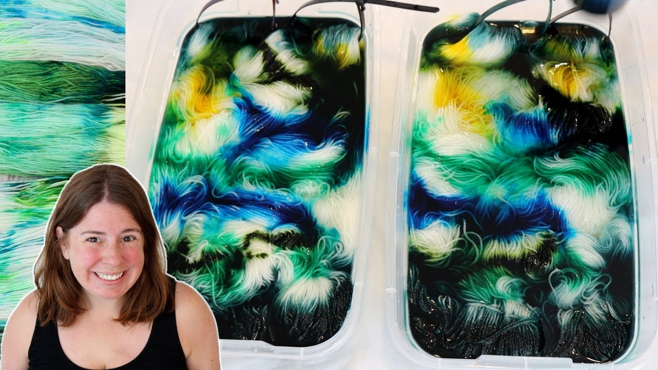 Dyepot Weekly #395 - Dyeing Yarn in a Shoe Box: Don't Touch vs Remove and Steam Right Away