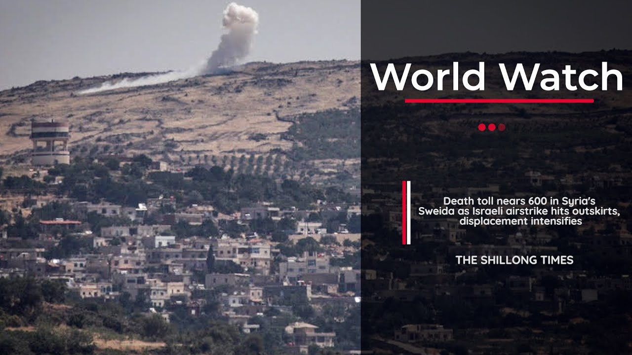 Death toll nears 600 in Syria's Sweida as Israeli airstrike hits outskirts, displacement intensifies