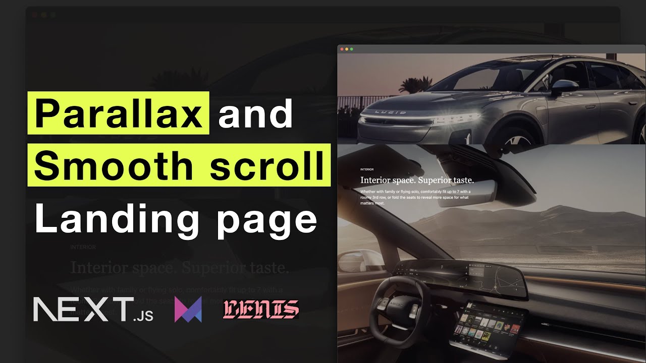 Landing page with Parallax & Smooth Scroll using Lenis and Framer Motion