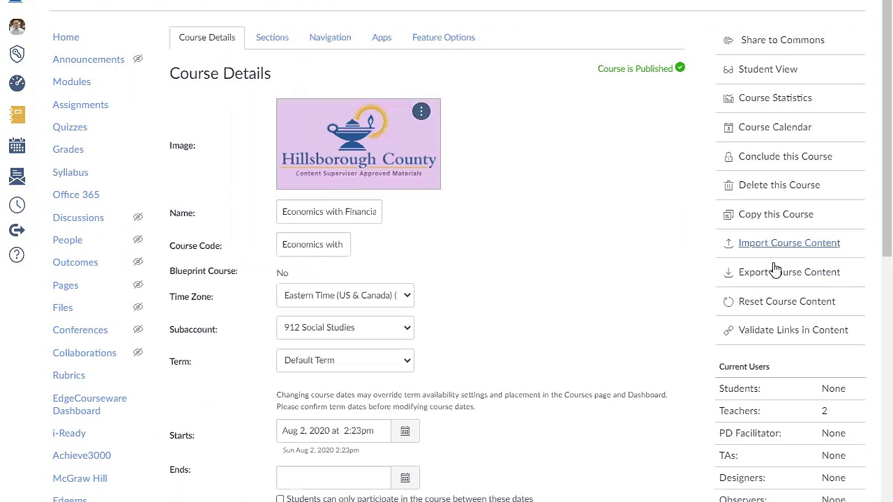 How to Export and Download a course on Canvas