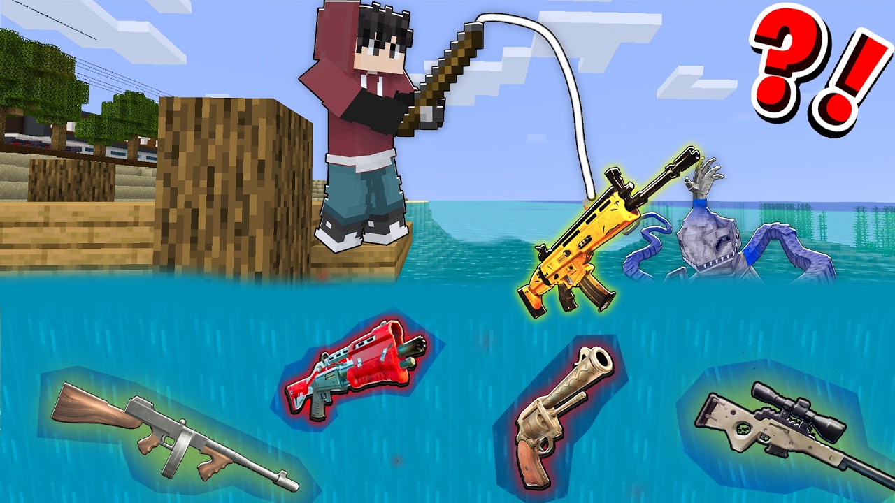 Minecraft, But You CAN FISH GUNS! (tagalog)