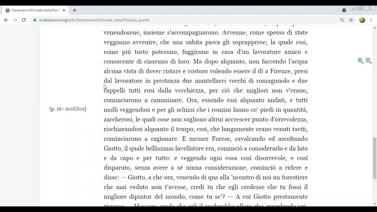 La novella di Giotto e Messer Forese (Decameron, VI 5)