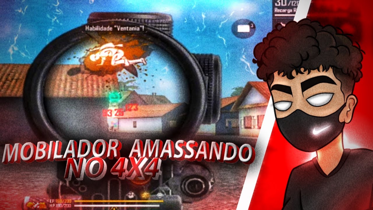 MOBILADOR AMASSANDO NO 4X4 🖱️📱 PARTIDA COMPLETA || 4V4 COM OS INSCRITOS || REDMI NOTE 8