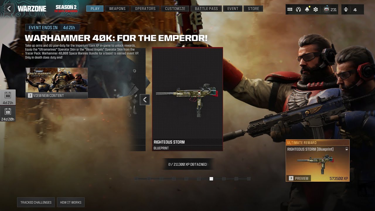 Unlock FREE &ldquo;WARHAMMER&rdquo; Blueprint FAST/EASY&hellip; (For The Emperor Event) - MW3 &ldquo;RIGHTEOUS STORM&rdquo; Reward