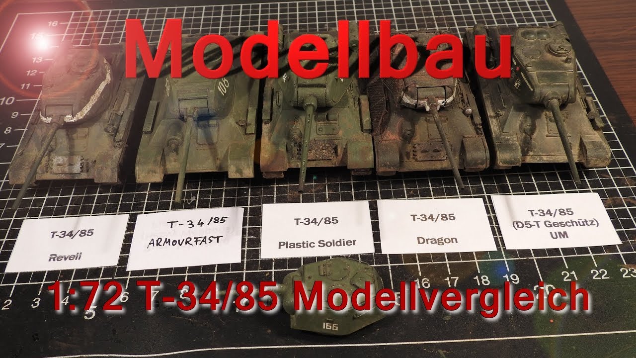 T-34/85 (1:72) unterschiedlicher Hersteller im Vergleich
