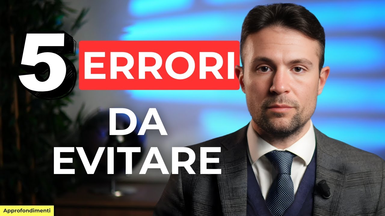Investimenti: i 5 Errori che costano caro agli Italiani (e come evitarli)