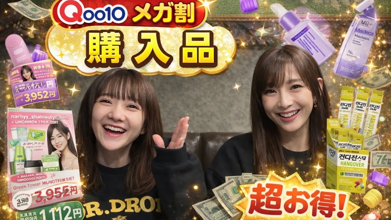 Qoo10メガ割購入品紹介！【ヘアケア/スキンケア/二日酔い対策など】ゆずっきーと紹介していくよ！