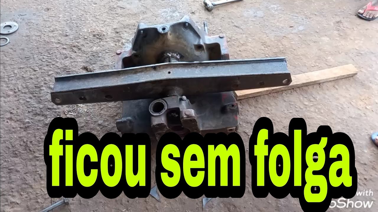 restauração do suporte do eixo do trator