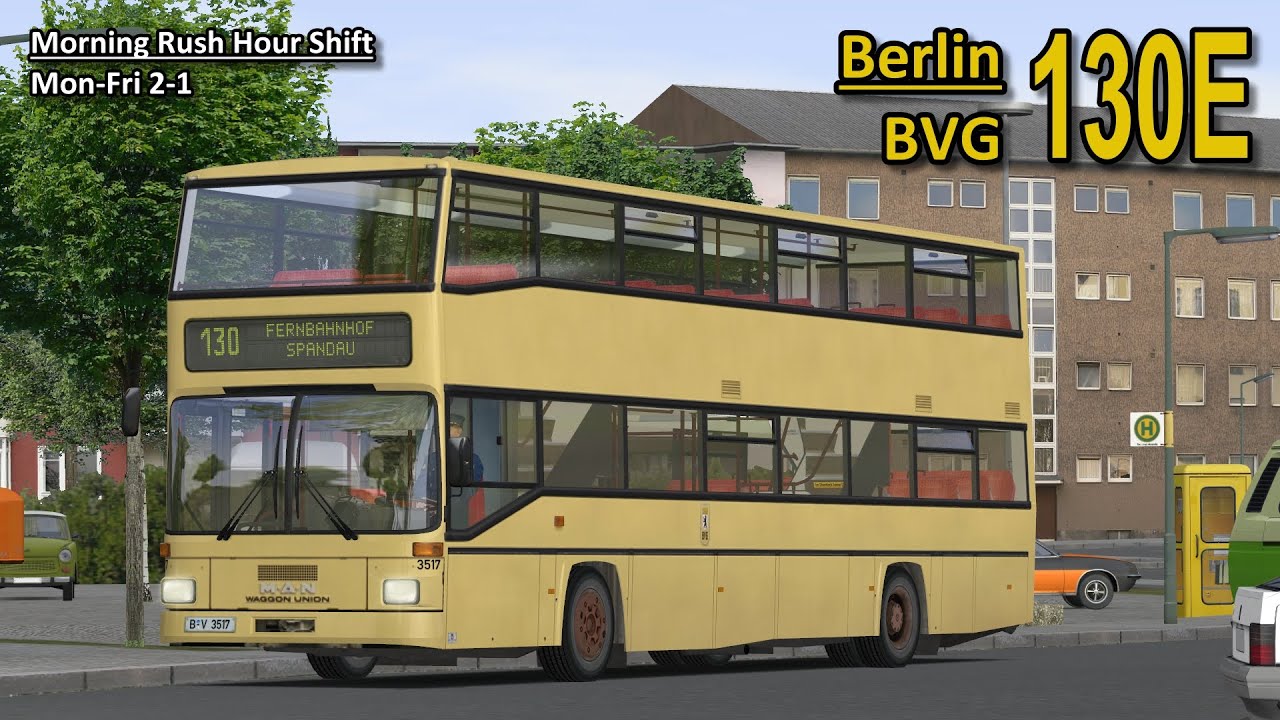 OMSI | Berlin | BVG 130E | Morning Rush Hour Shift | MAN SD202 (D86) | Normal Speed