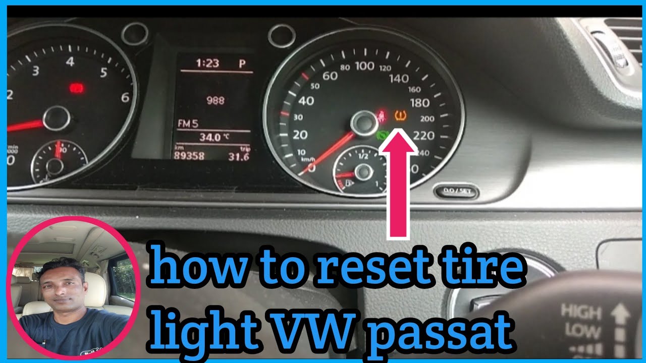 how to reset tire pressure light quick &easy , Volkswagen Passat