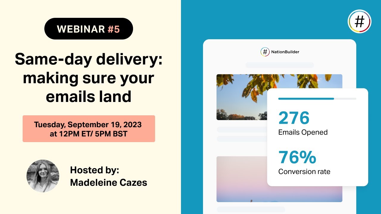 NationBuilder Academy #5: Same-day delivery: making sure your emails land