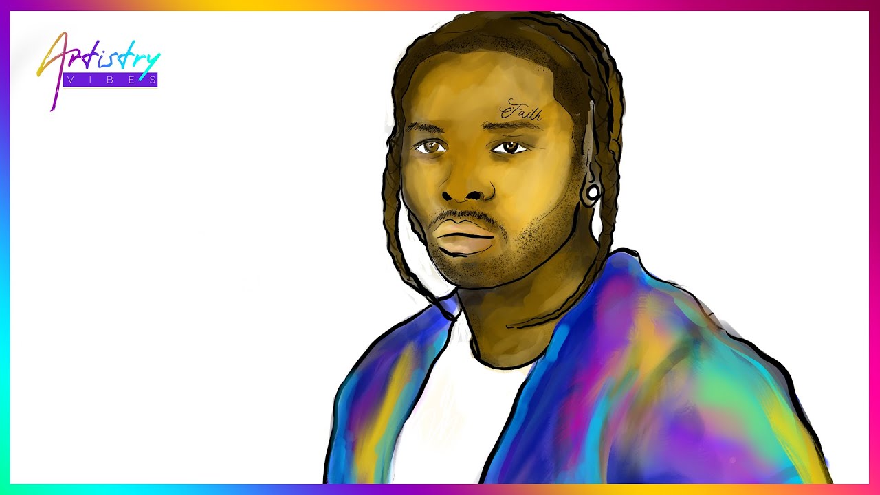 Daily Drawing Theory #20 | R.I.P | POP SMOKE | LEGENDS | RAPPER | DEATH | Satisfying Art