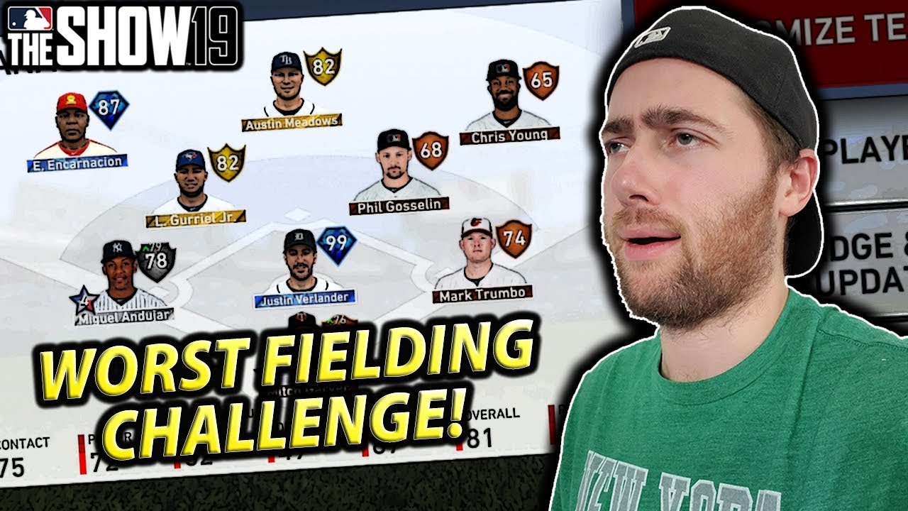 WORST FIELDING CHALLENGE! MLB THE SHOW 19 DIAMOND DYNASTY